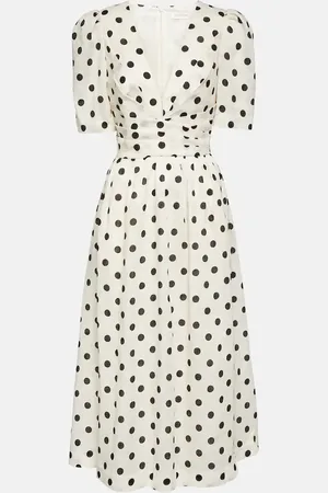 ZIMMERMANN Crush polka-dot linen midi dress