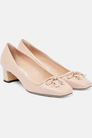 Jimmy Choo Elme 45 bow-detail leather pumps