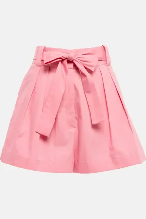 Oscar de la Renta High-rise wide-leg cotton shorts