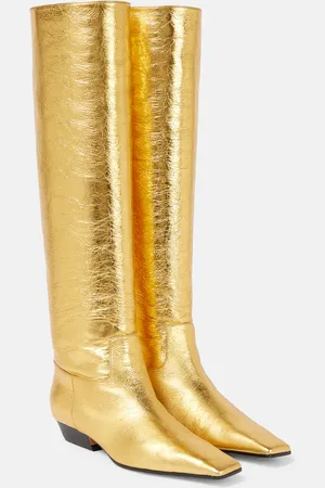 Khaite Marfa metallic leather knee-high boots
