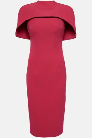 Safiyaa Caped midi dress