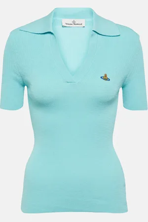 Vivienne Westwood Marina ribbed-knit cotton polo shirt