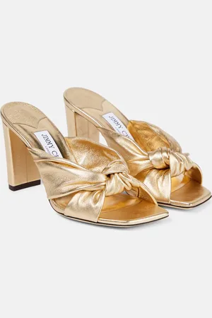 Jimmy Choo Avenue 85 metallic leather sandals