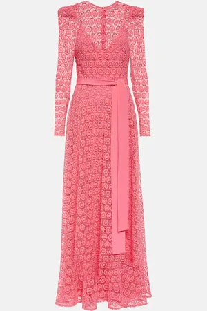 Elie saab Embroidered cotton-blend maxi dress