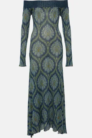 Etro Printed off-shoulder midi dress