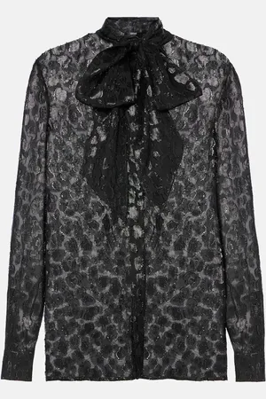 VERSACE Jacquard satin blouse