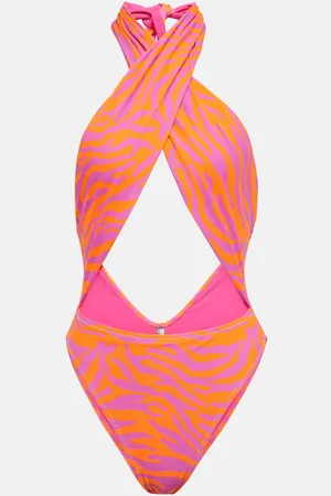 Reina Olga Italian Stallion zebra-print swimsuit