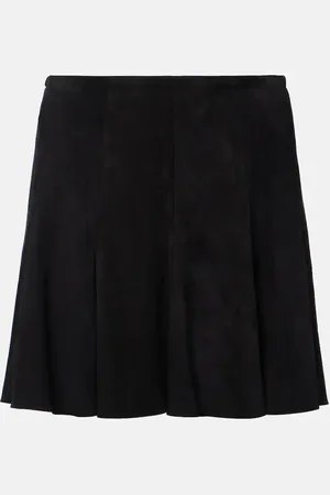 Stouls Mila pleated suede miniskirt