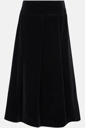 Max Mara Paraggi cotton velvet midi skirt