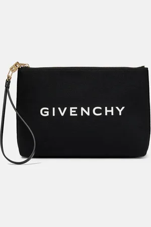 Givenchy Logo cotton-blend canvas clutch