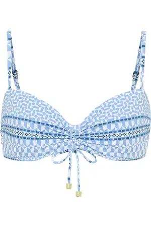 Heidi Klein Malta printed bandeau bikini top
