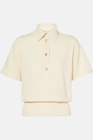 CHRISTOPHER ESBER Straccio linen and silk-blend polo shirt