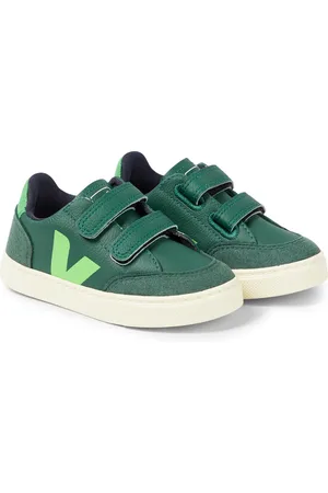 Veja V-12 faux leather and faux suede sneakers