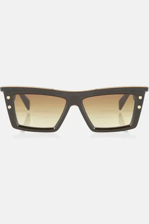 Balmain Logo-embossed square sunglasses