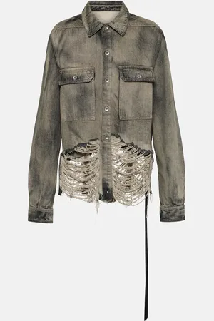 Rick Owens DRKSHDW cropped denim shirt jacket