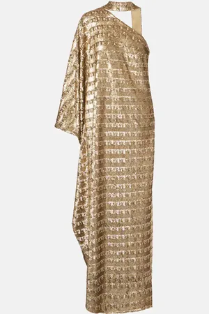 ‎Taller Marmo‎ Gilded Ubud scarf-detail sequined gown