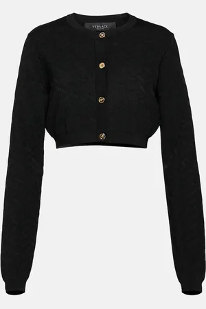 VERSACE Medusa jacquard cropped cardigan