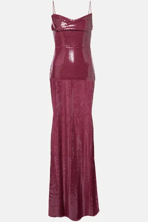 ALEX PERRY Sequined corset gown