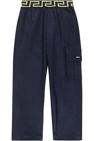 VERSACE Greca cotton straight pants