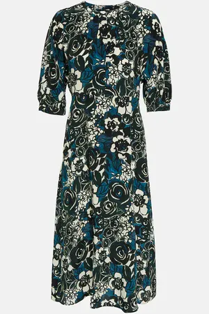 Max Mara Bronzo floral silk crÃªpe midi dress