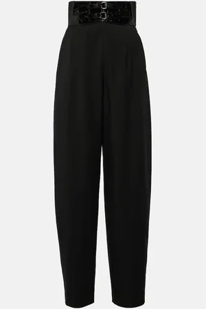 Alaïa High-rise wool wide-leg pants