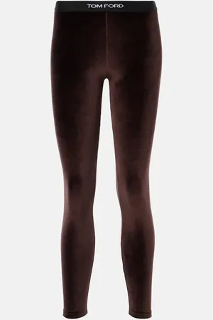 Tom Ford Logo velour leggings