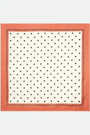 VALENTINO Polka-dot silk twill scarf