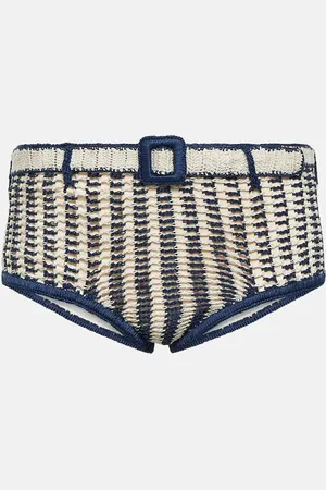 ANNA KOSTUROVA High-rise crochet cotton bikini bottoms