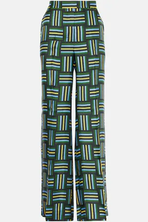 Dorothee Schumacher Printed high-rise silk wide-leg pants