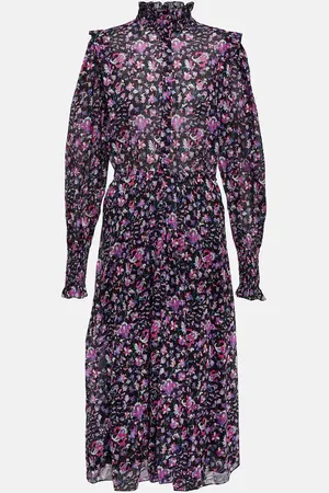 Marant Etoile Galoa floral cotton midi dress