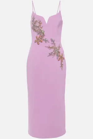 Rebecca Vallance Chantara embellished crÃªpe midi dress