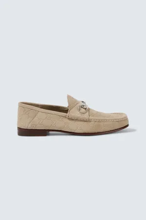 Gucci Horsebit 1953 GG debossed suede loafers