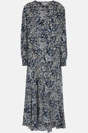 Isabel Marant Hanane ruffled printed silk-blend maxi dress
