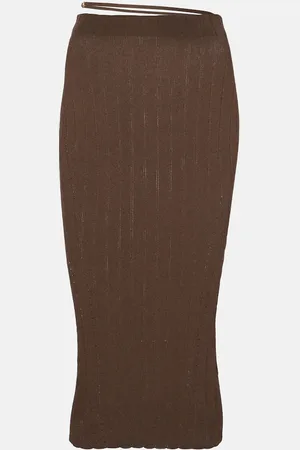 Jacquemus Pralu ribbed-knit midi skirt
