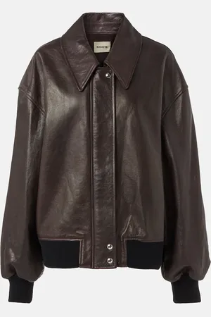 Khaite Shelman leather blouson