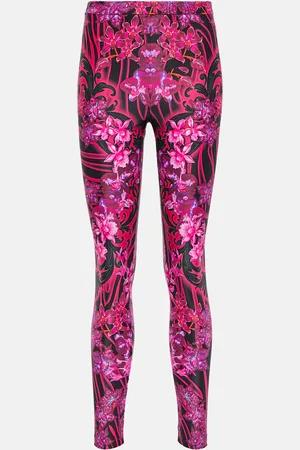 VERSACE High-rise printed leggings