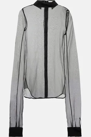 The Row Alastor silk organza blouse