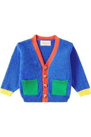 Bobo Choses Baby colorblocked cotton-blend terry cardigan