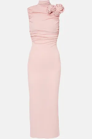 MAGDA BUTRYM Ruched silk-blend midi dress