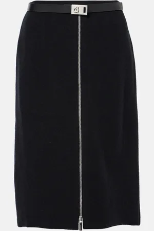 Salvatore Ferragamo Zip-up belted pencil skirt
