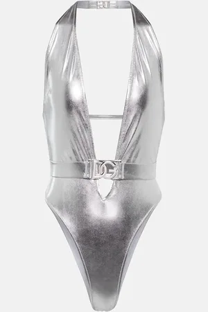 Dolce & Gabbana Metallic halterneck swimsuit