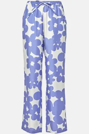 Marni Floral silk wide-leg pants