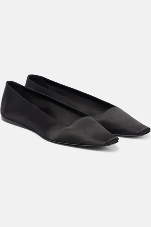 Saint Laurent Poppy crÃªpe satin ballet flats