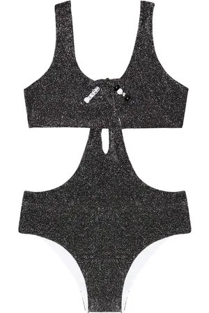 MONNALISA LurexÂ® cutout swimsuit
