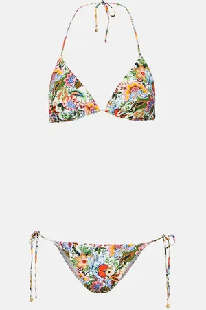 Etro Floral triangle bikini