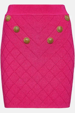 Balmain Embellished knit miniskirt
