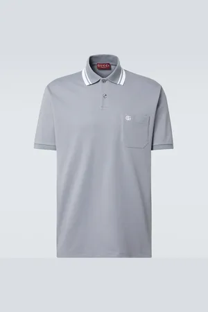 Gucci GG Web cotton-blend polo shirt
