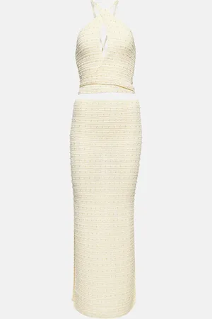 AYA MUSE Veluti embellished crochet maxi dress
