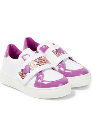 Moschino Logo leather sneakers