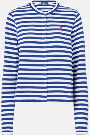 Ralph Lauren Striped cotton-blend terry cardigan